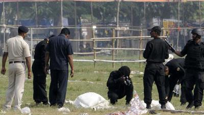 At least six crude bombs left six people dead and around 90 wounded before Modi addressed the rally at Patna’s Gandhi Maidan in 2013 (AFP Photo/File) At least six crude bombs left six people dead and around 90 wounded before Modi addressed the rally at Patna’s Gandhi Maidan in 2013 (AFP Photo/File)