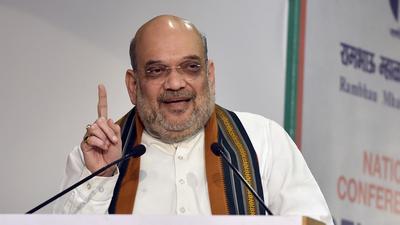 Union home minister Amit Shah on Wednesday hailed Narendra Modi as the most successful prime minister in the country after independence (Sanjeev Verma/HT PHOTO) Union home minister Amit Shah on Wednesday hailed Narendra Modi as the most successful prime minister in the country after independence (Sanjeev Verma/HT PHOTO)