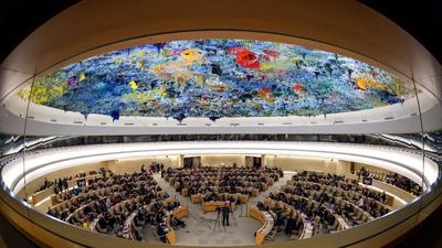 A general view of the UN Human Rights Council during a summit in 2018. India’s NHRC has asked the government to increase participation of women at international forums in a push for gender equality. (AFP/File) A general view of the UN Human Rights Council during a summit in 2018. India’s NHRC has asked the government to increase participation of women at international forums in a push for gender equality. (AFP/File)