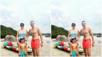 The whole family posed for a pretty picture, in their beach attires. (Instagram/@gulpanag) The whole family posed for a pretty picture, in their beach attires. (Instagram/@gulpanag)