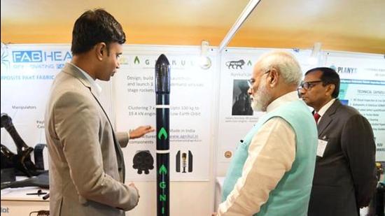 Prime Minister Narendra Modi at an exhibition during the Singapore India Hackathon at the IIT campus in Chennai on September 30, 2019. The UIDAI will conduct a 4-day Aadhaar Hackathon 2021 starting on Thursday. (File/ By arrangement) Prime Minister Narendra Modi at an exhibition during the Singapore India Hackathon at the IIT campus in Chennai on September 30, 2019. The UIDAI will conduct a 4-day Aadhaar Hackathon 2021 starting on Thursday. (File/ By arrangement)