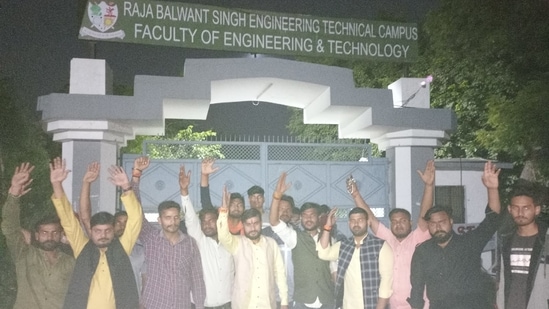 The RBS Engineering College in Agra suspended the three students from College Hostel on Monday.(HT_PRINT)