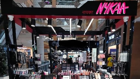 Nykaa store at a mall in Delhi NCR.(Facebook/Nykaa) Nykaa store at a mall in Delhi NCR.(Facebook/Nykaa)