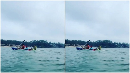“Having been brought up on a steady diet of adventure featuring camping, rafting, trekking, I often worried about what it would be like to have a partner who wasn’t inclined to the outdoors,” she also had a realization about her husband Rishi and for their collective love for outdoor adventures.(Instagram/@gulpanag)