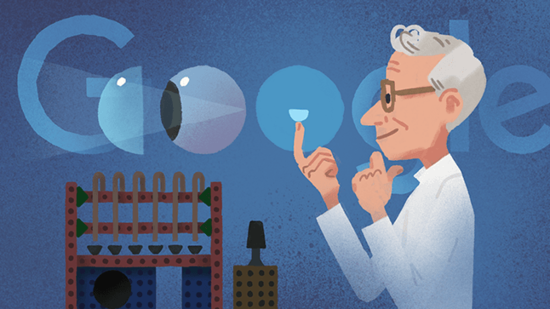 With unique doodle, Google pays birthday tributes to Otto Wichterle, inventor of contact lens
