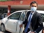 Narcotics Control Bureau (NCB) Mumbai zonal director Sameer Wankhede arrives at the NCB office in New Delhi earlier this week. (ANI ) Narcotics Control Bureau (NCB) Mumbai zonal director Sameer Wankhede arrives at the NCB office in New Delhi earlier this week. (ANI )