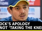 How Quinton de Kock apologized for not taking the knee How Quinton de Kock apologized for not taking the knee
