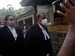 Senior lawyer Mukul Rohatgi at the Bombay High Court to represent Bollywood actor Shah Rukh Khan's son Aryan Khan.(AP) Senior lawyer Mukul Rohatgi at the Bombay High Court to represent Bollywood actor Shah Rukh Khan's son Aryan Khan.(AP)