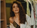 Radhika sizzles in a bralette and <span class='webrupee'>₹</span>45K corduroy skirt, teamed with a 18K skirt(Instagram/@radhikamadan) Radhika sizzles in a bralette and <span class='webrupee'>₹</span>45K corduroy skirt, teamed with a 18K skirt(Instagram/@radhikamadan)