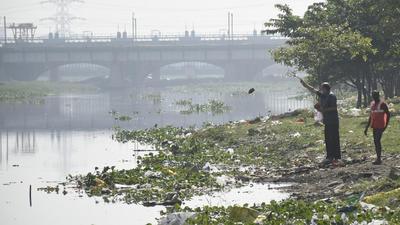 The cleaning and maintenance of different locations for the Chhath Puja will commence soon, and the Uttar Pradesh irrigation department will also release water into Hindon river before the festival. (Sakib Ali/HT)