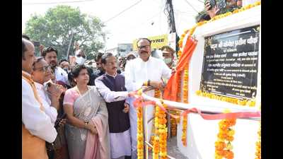 Yogesh Praveen intersection being inaugurated in Lucknow. (Sourced)