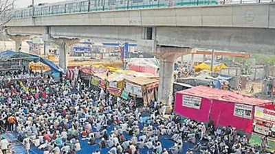 File image of farmers congregating at the Tikri border during the ongoing protest against the new farm laws, near New Delhi. (HT photo) File image of farmers congregating at the Tikri border during the ongoing protest against the new farm laws, near New Delhi. (HT photo)