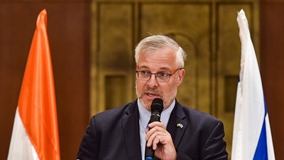 Israel's new Ambassador Naor Gilon addresses the media in New Delhi, (PTI Photo/Arun Sharma) (PTI) Israel's new Ambassador Naor Gilon addresses the media in New Delhi, (PTI Photo/Arun Sharma) (PTI)
