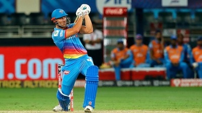 Marcus Stoinis hits fifty. ((IPL/Twitter)) Marcus Stoinis hits fifty. ((IPL/Twitter))
