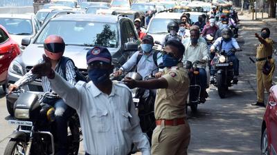 A senior police official said on condition of anonymity that the checking of vehicles and mobile phones was being done as part of preventing the trade and peddling of narcotic substances in Hyderabad city. (HT PHOTO.) A senior police official said on condition of anonymity that the checking of vehicles and mobile phones was being done as part of preventing the trade and peddling of narcotic substances in Hyderabad city. (HT PHOTO.)