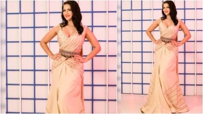 Sunny Leone shows how to style a saree the contemporary way in her recent Instagram post. (Instagram/@sunnyleone)