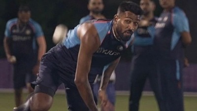 Hardik Pandya bowling in the nets seems to augur well for India. (BCCI) Hardik Pandya bowling in the nets seems to augur well for India. (BCCI)