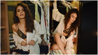 Radhika sizzles in a bralette and ₹45K corduroy skirt, teamed with a 18K skirt (Instagram/@radhikamadan) Radhika sizzles in a bralette and ₹45K corduroy skirt, teamed with a 18K skirt (Instagram/@radhikamadan)
