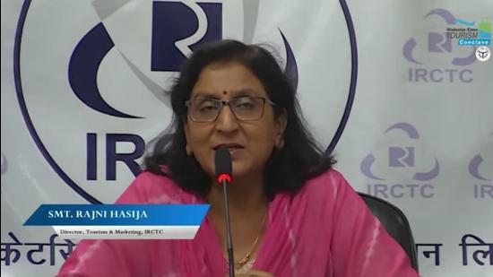 Rajni Hasjia at the Hindustan Times Tourism Conclave on Thursday. (HT Print)