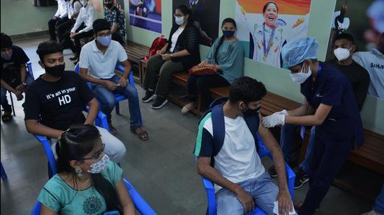 Some lead colleges have also decided to conduct vaccination drives for students of colleges under their particular cluster. (HT PHOTO/Representative use)