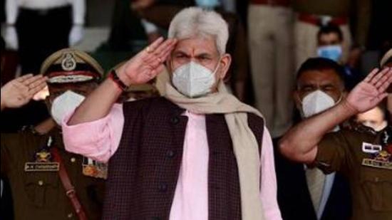 Jammu and Kashmir lieutenant governor Manoj Sinha (in picture) said that the government is legally bound to protect the agricultural land. (HT File Photo)