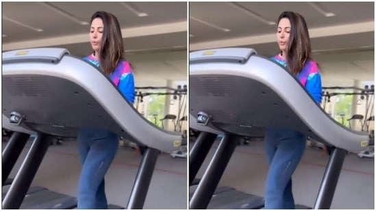 A page from Hina Khan’s gym diaries is all about fitness and fashion(Instagram/@realhinakhan)