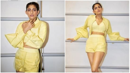 Kubbra Sait’s lemon yellow attire is for every casual night out(Instagram/@kubbrasait)