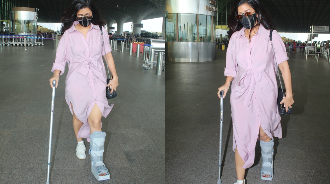 Nimrat Kaur spotted at the airport. (Varinder Chawla) Nimrat Kaur spotted at the airport. (Varinder Chawla)