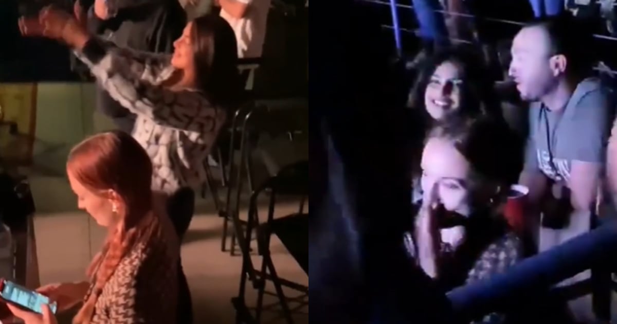 Priyanka Chopra and Sophie Turner at Jonas Brothers concert. Priyanka Chopra and Sophie Turner at Jonas Brothers concert. 