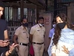 Juhi Chawla leaves Mumbai Sessions Court after signing the surety for Aryan Khan's bail, in Mumbai on Friday. (ANI) Juhi Chawla leaves Mumbai Sessions Court after signing the surety for Aryan Khan's bail, in Mumbai on Friday. (ANI)