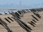 Anti-landing spikes placed along the coast of Taiwan’s Kinmen islands. Anti-landing spikes placed along the coast of Taiwan’s Kinmen islands.