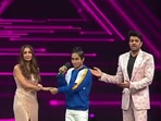 Malaika Arora with a contestant on IBD 2. Malaika Arora with a contestant on IBD 2.