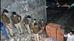 Police at the spot in Kathgodam where a father killed his daughter on Friday evening. (HT photo)