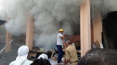It took three fire tenders two hours to bring the fire under control. (Sourced) It took three fire tenders two hours to bring the fire under control. (Sourced)