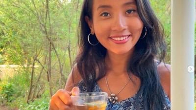 Ankita Konwar and Milind Soman also tried calming herbal tea that has medicinal properties. (Instagram/@ankita_earthy)