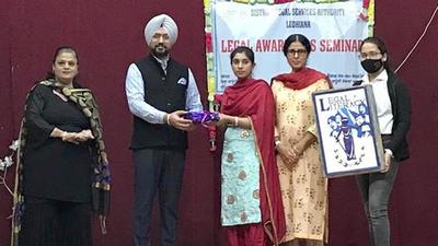 Prabhjot Singh Kalki, chief judicial magistrate cum district legal services authority, District Court, Ludhiana, was the chief guest. (HT Photo) Prabhjot Singh Kalki, chief judicial magistrate cum district legal services authority, District Court, Ludhiana, was the chief guest. (HT Photo)