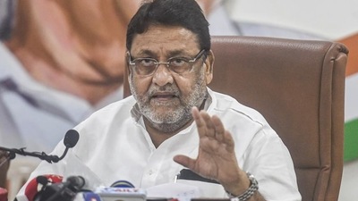 Day after Aryan Khan's bail, Nawab Malik takes swipe at Wankhede, Gosavi. (PTI) Day after Aryan Khan's bail, Nawab Malik takes swipe at Wankhede, Gosavi. (PTI)