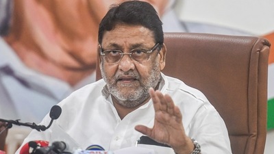Maharashtra minister Nawab Malik addresses a press conference in Mumbai (PTI) Maharashtra minister Nawab Malik addresses a press conference in Mumbai (PTI)