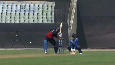 File Photo Nitish Rana batting in Syed Mushtaq Ali Trophy (BCCI/Twitter) File Photo Nitish Rana batting in Syed Mushtaq Ali Trophy (BCCI/Twitter)