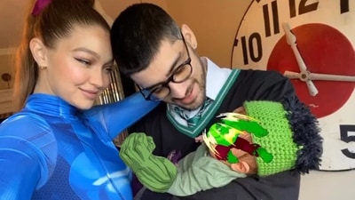 Gigi Hadid, Zayn Malik and baby Khai. (Instagram) Gigi Hadid, Zayn Malik and baby Khai. (Instagram)