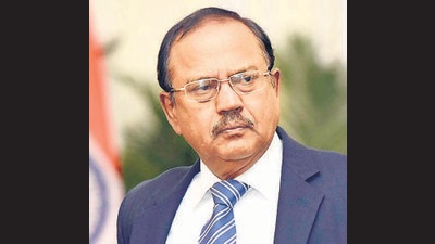 National Security Advisor (NSA) Ajit Doval on Thursday called for the need to build comprehensive national capabilities and bio-defence, bio-safety, and bio-security, saying that “deliberate weaponisation of dangerous pathogens” was a matter of serious concern. (HT PHOTO)