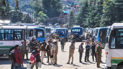 The stakes are high for Himachal Pradesh chief minister Jai Ram Thakur as bypolls for Mandi Lok Sabha and three assembly seats (PTI) The stakes are high for Himachal Pradesh chief minister Jai Ram Thakur as bypolls for Mandi Lok Sabha and three assembly seats (PTI)