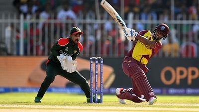Nicholas Pooran helped West Indies break the shackles scoring a quickfire 40 off 22 balls. (Getty) Nicholas Pooran helped West Indies break the shackles scoring a quickfire 40 off 22 balls. (Getty)