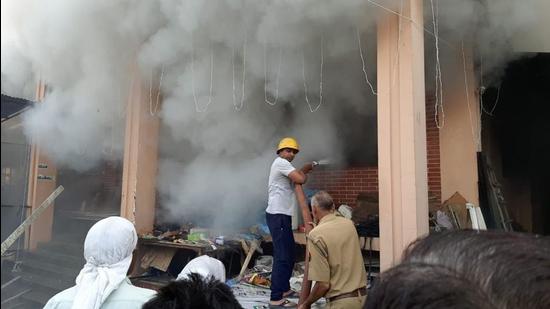It took three fire tenders two hours to bring the fire under control. (Sourced)