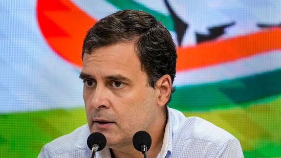 Earlier this week, chief judicial magistrate of the magistrate court AN Dave asked Rahul Gandhi to appear on Friday to record his statement further after the testimony of two new witnesses.(PTI) Earlier this week, chief judicial magistrate of the magistrate court AN Dave asked Rahul Gandhi to appear on Friday to record his statement further after the testimony of two new witnesses.(PTI)
