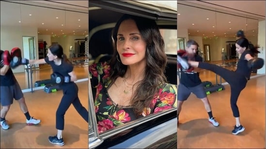Courteney Cox kickboxing her way into the weekend is the fitness inspo we need(Instagram/courteneycoxofficial)