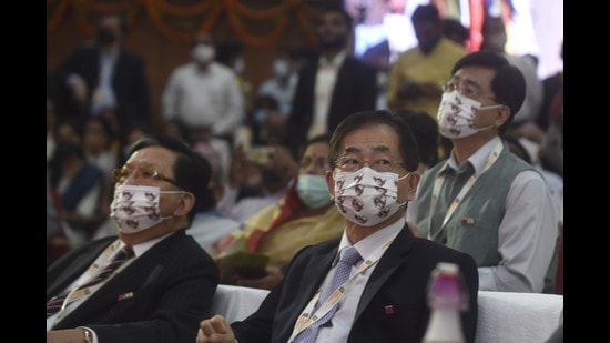 A Taiwanese delegation at the UP climate conclave. (HT photo)