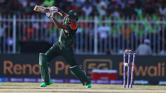 Mohammad Naim played on to a delivery from Jason Holder. (Getty)