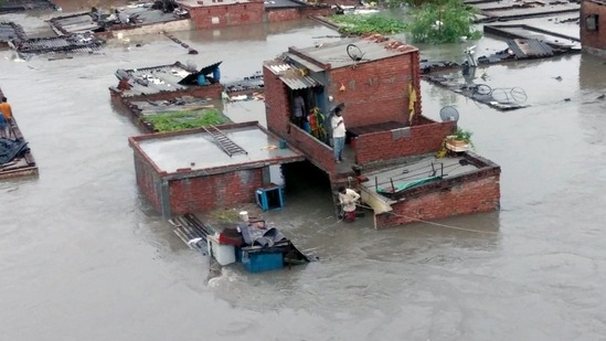 According to the data shared by the Uttarakhand state government, as many as 232 houses were either partially of completely destroyed due to incessant rain in the state between October 17 and 19. (ANI Photo)