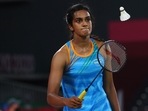 Tokyo 2020 Olympics - Badminton - Women's Singles - Group Stage - MFS - Musashino Forest Sport Plaza, Tokyo, Japan – July 28, 2021. P.V. Sindhu of India reacts during the match against Cheung Ngan Yi of Hong Kong. REUTERS/Leonhard Foeger(REUTERS)
